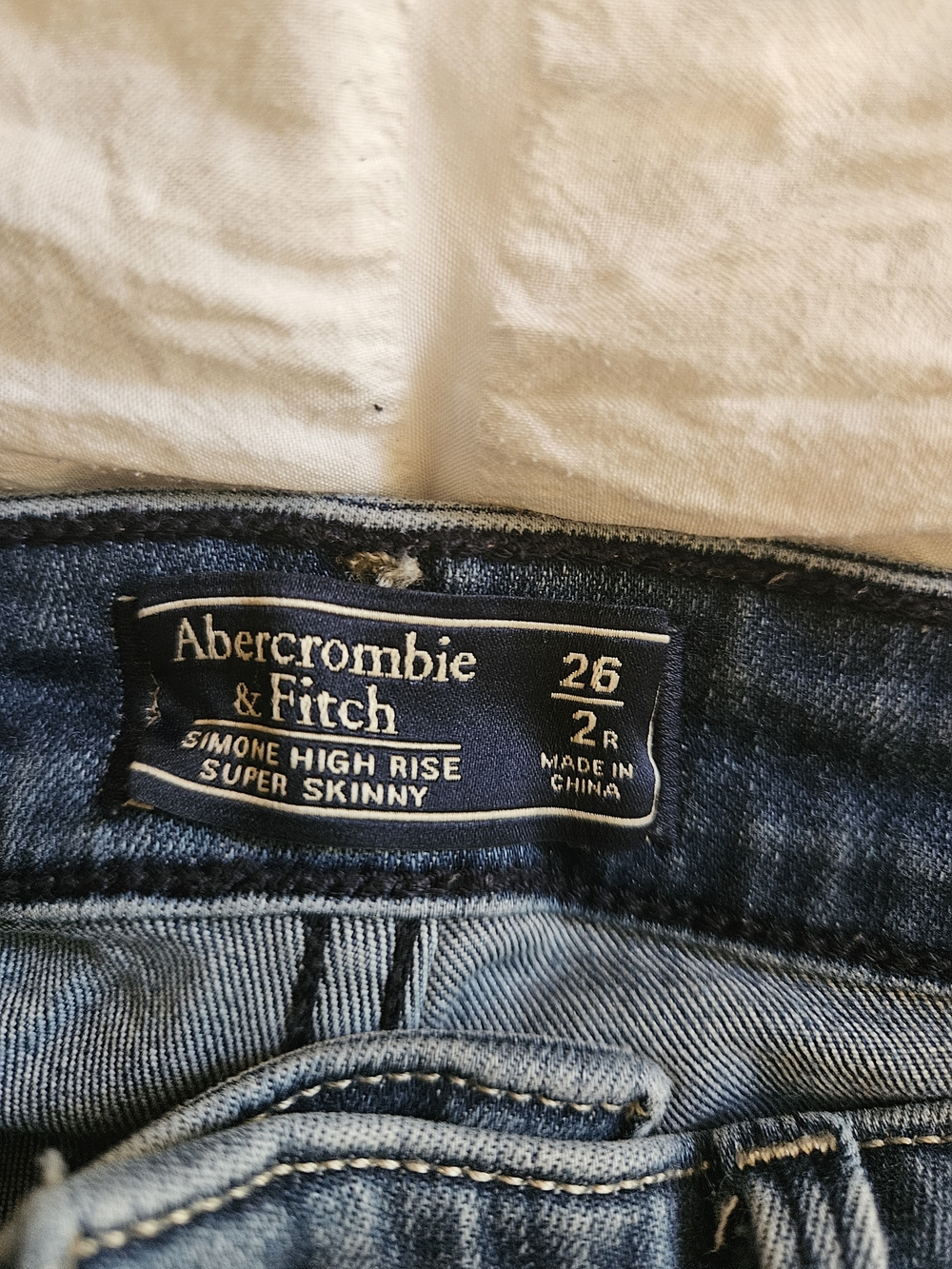 Abercrombie & Fitch Simone High Rise Super Skinny Jeans in Blue